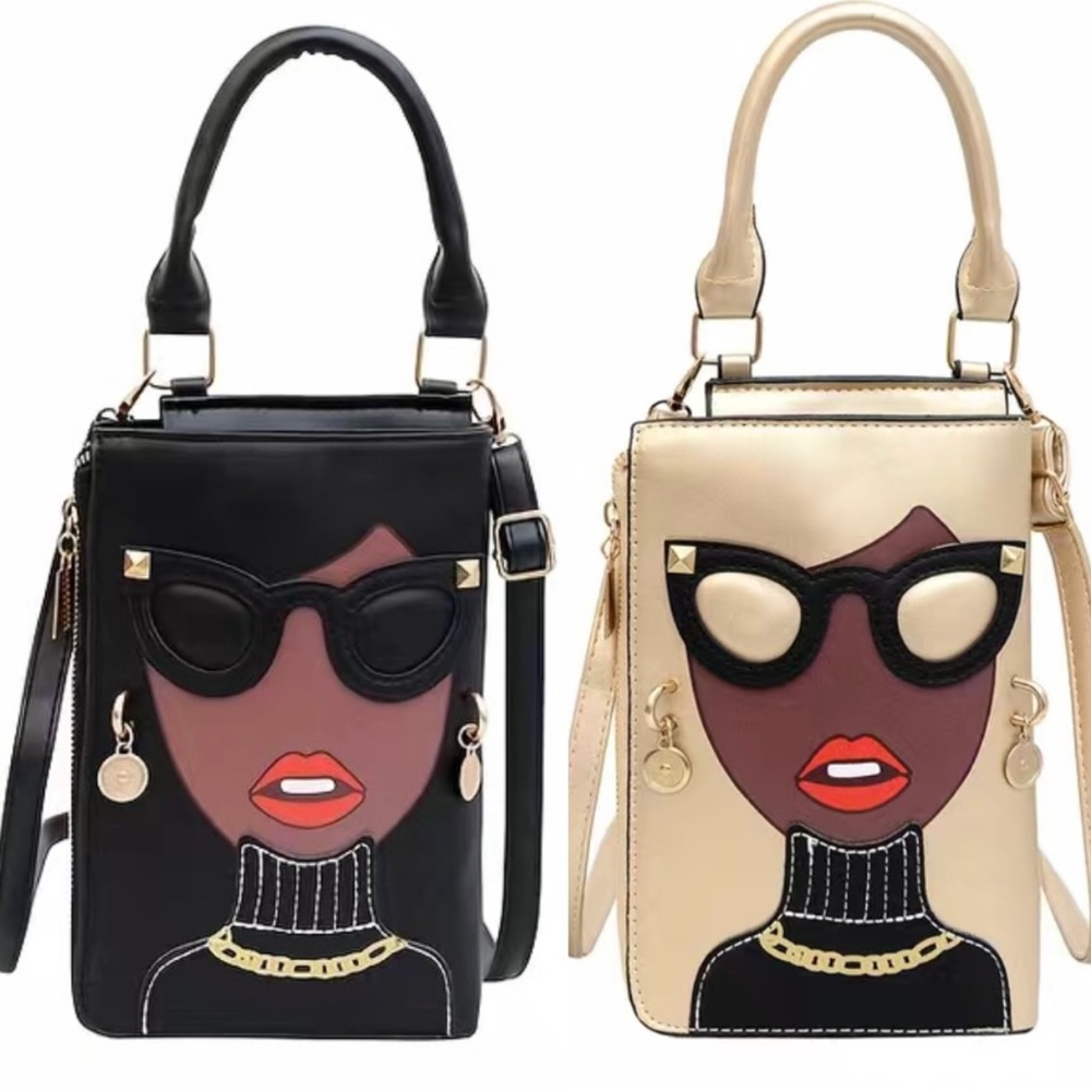 Cute African American Woman Crossbody Bag - Mother’s Day